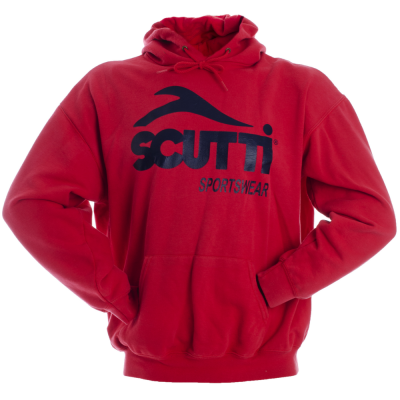 Scutti Sportswear Logo Hoodie in Red